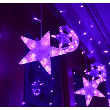 Moon & Star 168 LED holiday lights
