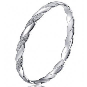Ms braided silver unique love bracelet