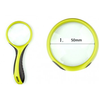 Multi-colored 5cm 3X Handheld Magnifier