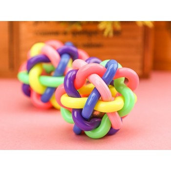Multi-colored pet toys bell