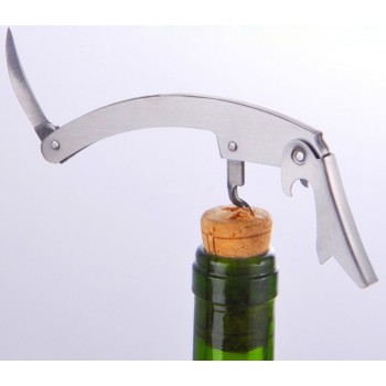 Multipurpose foldable stainless steel bottle opener