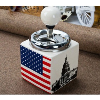 National flag style ceramic ashtray