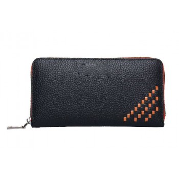 New men soft cattle leather handbags leather zipper high-capacity wrist bag