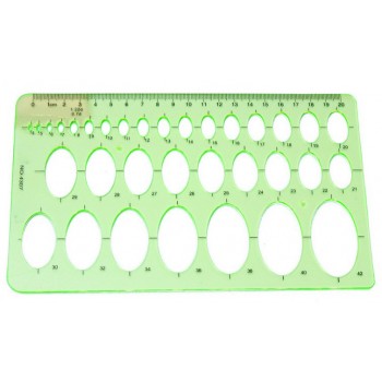 Oval template drawing ruler