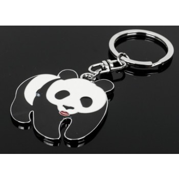 Panda zinc alloy keychain