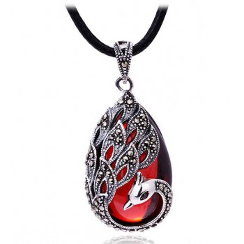 Phoenix titanium silver jade pendants