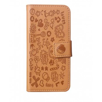 Phone cartoon Leather Case for iPhone 4 / 4s