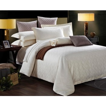 Plaid cotton satin series 4pcs bedding sheet set for hotel
