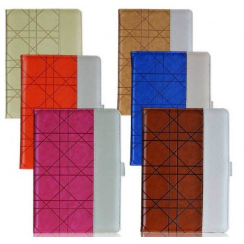 Plaid leather case for Samsung N8010 P5100