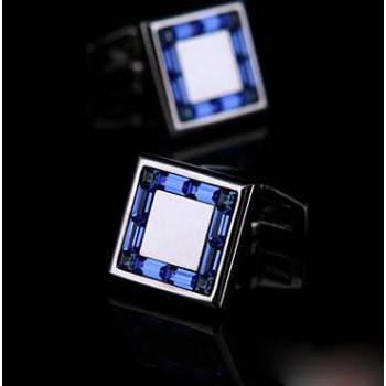 Plating platinum crystal cufflinks French cuffs upscale elegant man sleeve nail