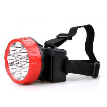 Red rechargeable 1-12 LED Headlamp