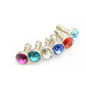 Rhinestone dust plug for 3.5mm audio interface