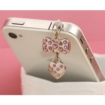Rhinestone pendant 3.5MM headphone dust plug