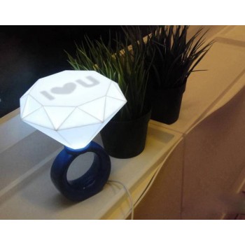 Romantic diamond ring-shaped night light