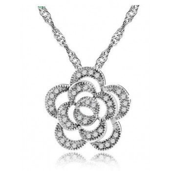 Romantic rose Sterling Silver Necklace