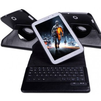 Rotatable leather case with Bluetooth Keyboard for Samsung Galaxy note 8.0 N5100 N5110