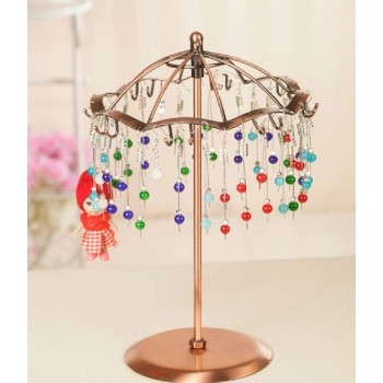Rotated umbrella necklace aircraft earrings display