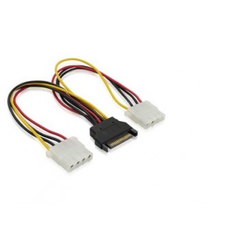 SATA 15pin to 2 port 4pin power cable