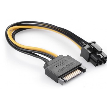 SATA power cable / 15-pin to 6PIN video card power line 