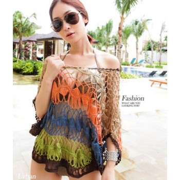 Sexy knit bikini beach cover