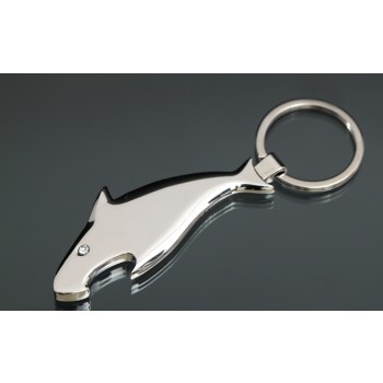 Shark bottle opener keychain