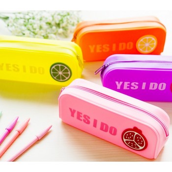 Silicone color large-capacity pencil bag