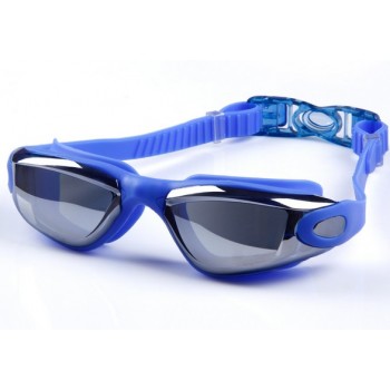 Silicone + PC antifogging swimming goggles