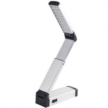 Silver Folding 27 LED Desk Lamp