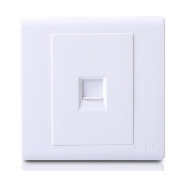 Single Interface Network Wall Plate White