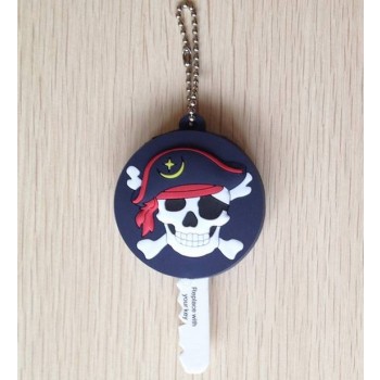 Skeleton Pirate LED Flashlight Torch Keychain