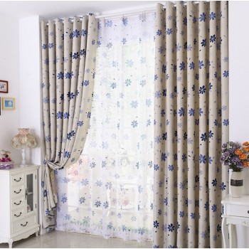 Small flowers garden style curtains