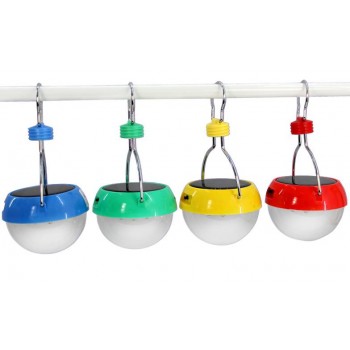 Solar 7 LED tents lights with hooks