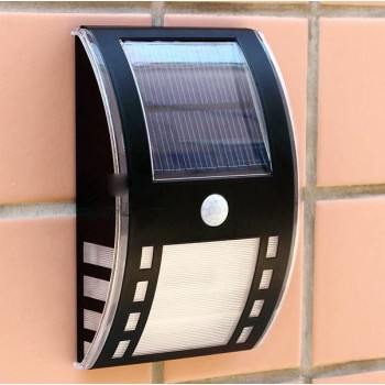 Solar body sensors garden wall light