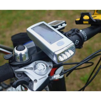 Solar USB Charging bike headlight