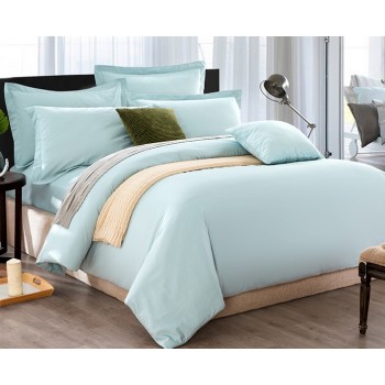 Solid color cotton satin series 4pcs bedding sheet set for hotel
