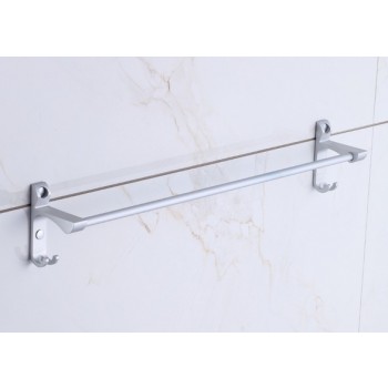 Space aluminum single rod towel rack