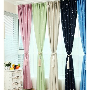 Starry pastoral style curtains