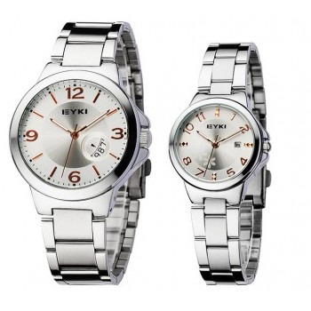 Steel strap calendar series couple watches