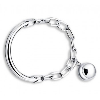 Sterling silver chain ladies bell bracelet