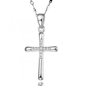 Sterling silver classic cross pendant