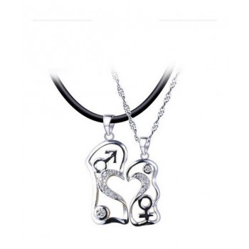 Sterling Silver Cupid couples Necklace Necklace