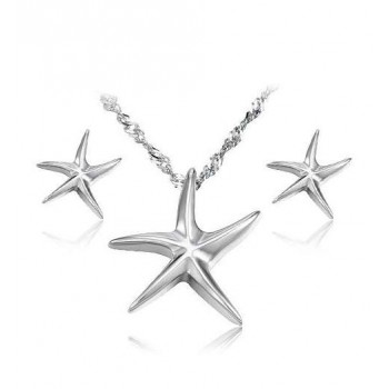 Sterling silver cute sea star jewelry sets