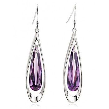 Sterling Silver Fashion crystal drops Earrings