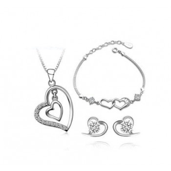 Sterling silver heart to heart jewelry sets