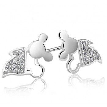  Sterling Silver lovely rat Earrings