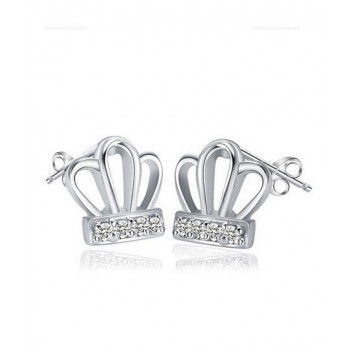 Sterling Silver Princess's Crown Earrings