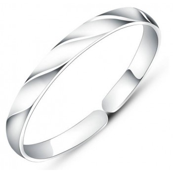 Sterling silver smooth wave lady bracelet