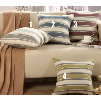 stripes linen pillow cover