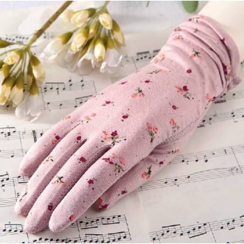 Summer brief paragraph Cotton lace flower absorb sweat gloves