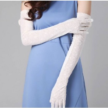 Summer driving long lace 60 cm sun prevented gloves